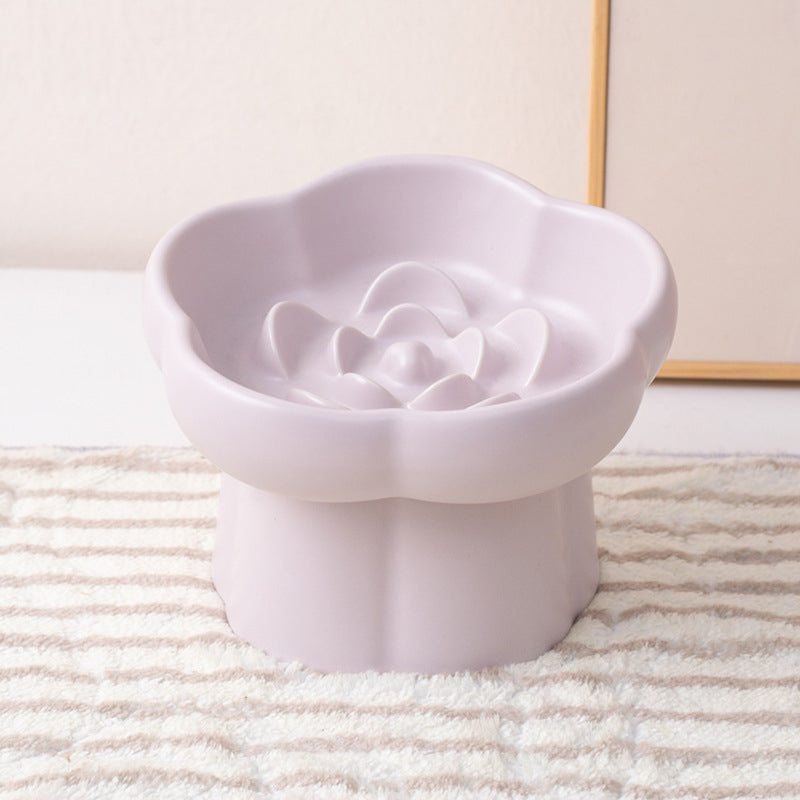Elevated Ceramic Slow Feeder Bowl cat&small dog｜Anti-Choke Raised Dish – view 9