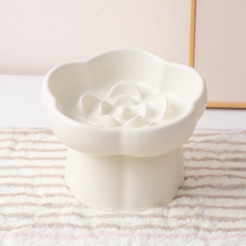 Elevated Ceramic Slow Feeder Bowl cat&small dog｜Anti-Choke Raised Dish – view 10