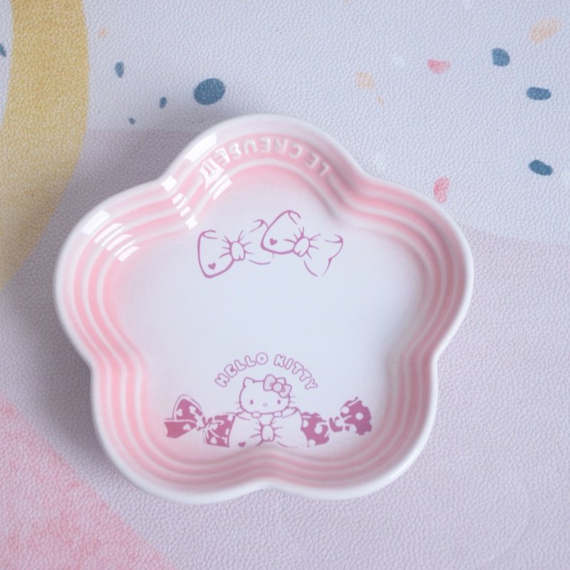Macaron color gradient pet snack ceramic plate