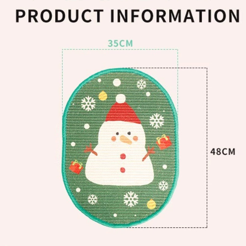 Christmas & Halloween Cat Scratch Board – Wall-Mounted Sisal Tree & Pumpkin Design