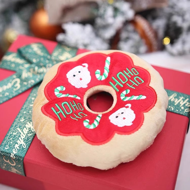 Christmas Plush Squeaky Toy for Cats & Small Dogs – Durable Chew & Interactive Play Toy