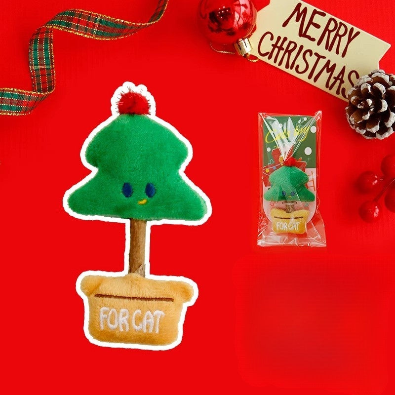 Christmas Matatabi Cat Toy – Catnip Silvervine Chew Toy for Dental Cleaning & Self-Play