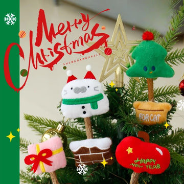 Christmas Matatabi Cat Toy – Catnip Silvervine Chew Toy for Dental Cleaning & Self-Play