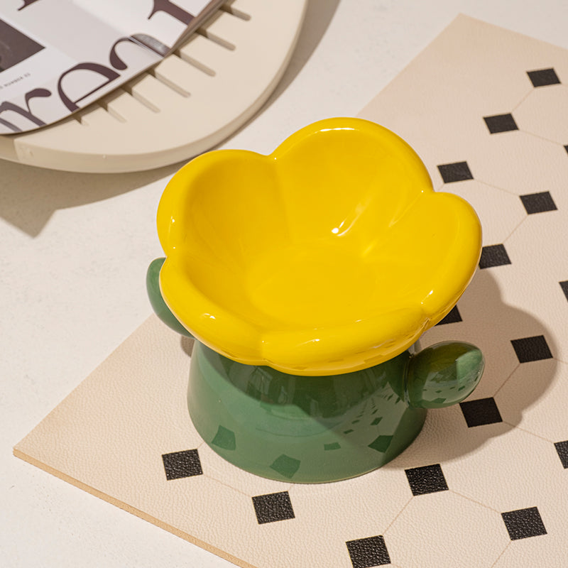 Elevated Ceramic Feeding Bowl Easy to clean