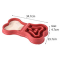 Pet Slow Food Bowl Slow Food Bowl for Dogs Anti-Tipped Cat Lick Pad Pet Double Bowl Dog Eatware Pet Dinner Plate - NoKa&AuroraStone