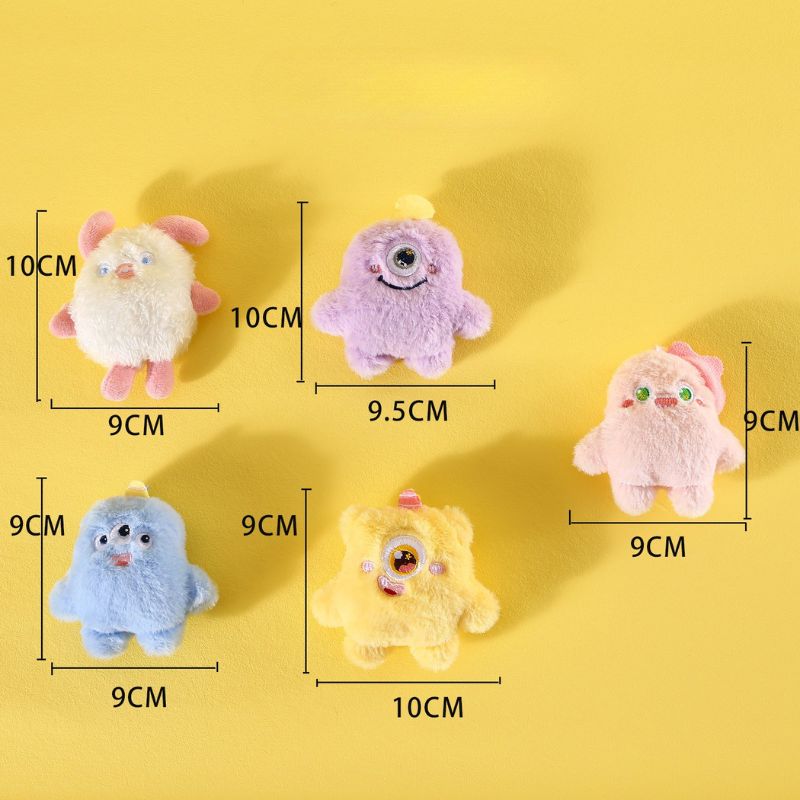 5pcs Interactive Plush Cat Toy with Bell – Soft Squeaky Crinkle Toy