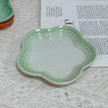 19 color rainbow plum blossom ceramic plate, French flower plate, dining plate, pet gradient - NoKa&AuroraStone