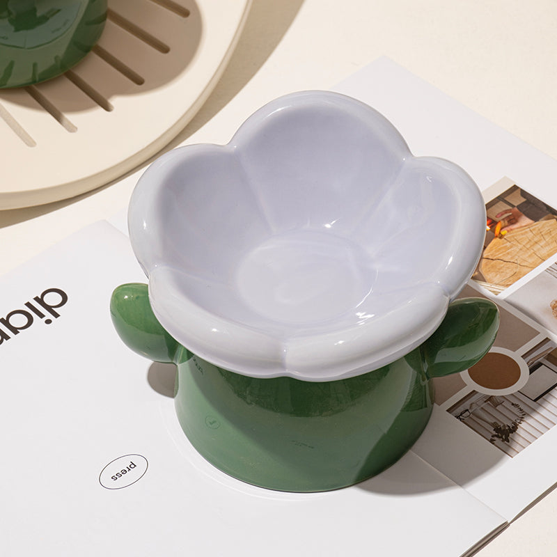 Elevated Ceramic Feeding Bowl Easy to clean