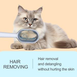 3-in-1 Pet Grooming Tool: Wet Brush with Water Tank, Hair Removal Comb, and Sticky Brush for Cats