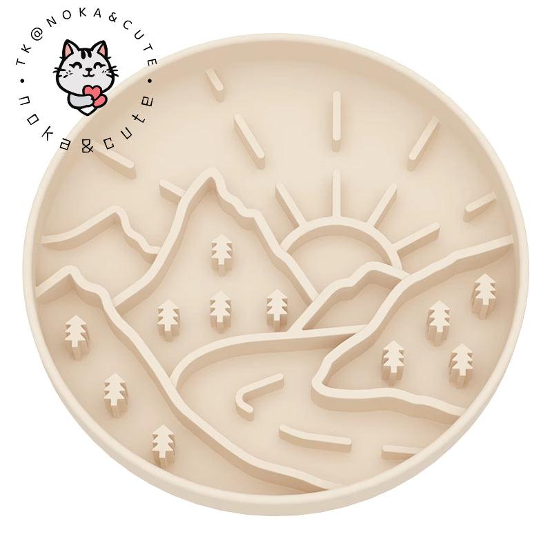 Small and medium-sized dog slow food bowl, silicone licking pad, licking plate, shaking bowl, pet cat puzzle, leakage, hidden food, rich toys - NoKa&AuroraStone