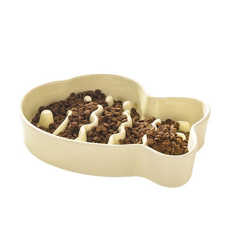 Pet Bowl Slow Food Bowl Cat Dog Bowl Ceramic Water Bowl Neck Protection Ceramic Food Dog Bowl - NoKa&AuroraStone