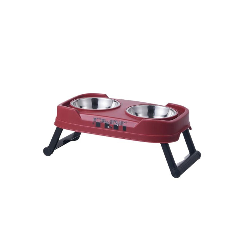 Foldable Elevated Stainless Steel  Detachable & pet bowl
