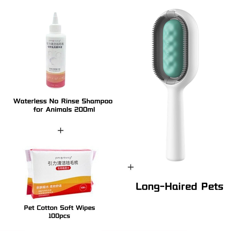 3-in-1 Pet Grooming Tool: Wet Brush with Water Tank, Hair Removal Comb, and Sticky Brush for Cats