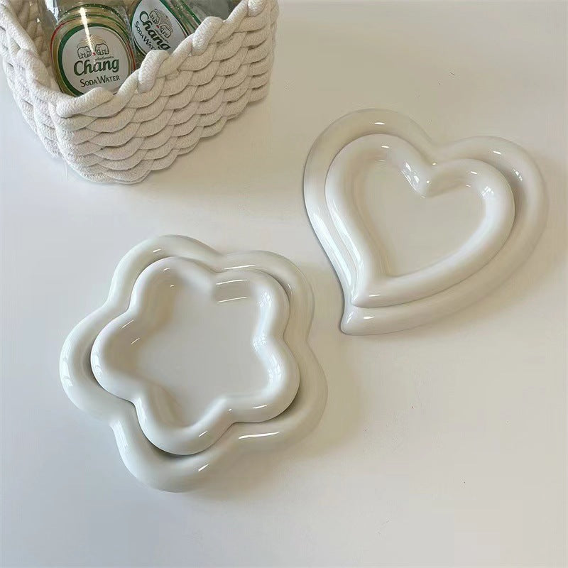 Pure White Ceramic Pet Bowl | Whisker-Friendly Wide Rim Cats & Dogs