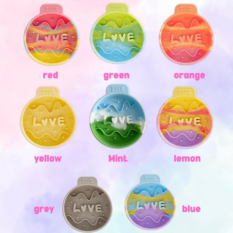 Pastel Ice Cream Slow Feeder Mat - Non-Slip Lick Mat with LOVE Embossing