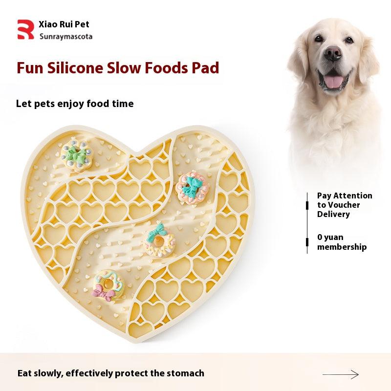 Sunray Slow Food Pad Lick Pad Pet Slow Food Bowl Love Slow Food Anti-choking Puzzle Hidden Food Plate Plump Toy - NoKa&AuroraStone