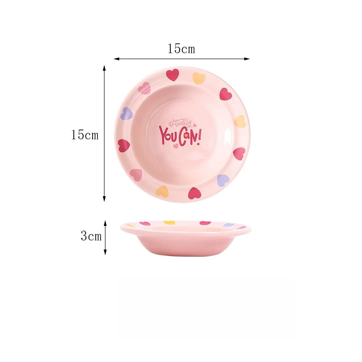 Cream Wind Belt Iron Frame Love Ceramic Pet Bowl Pot Cat Bowl Dog Bowl - NoKa&AuroraStone