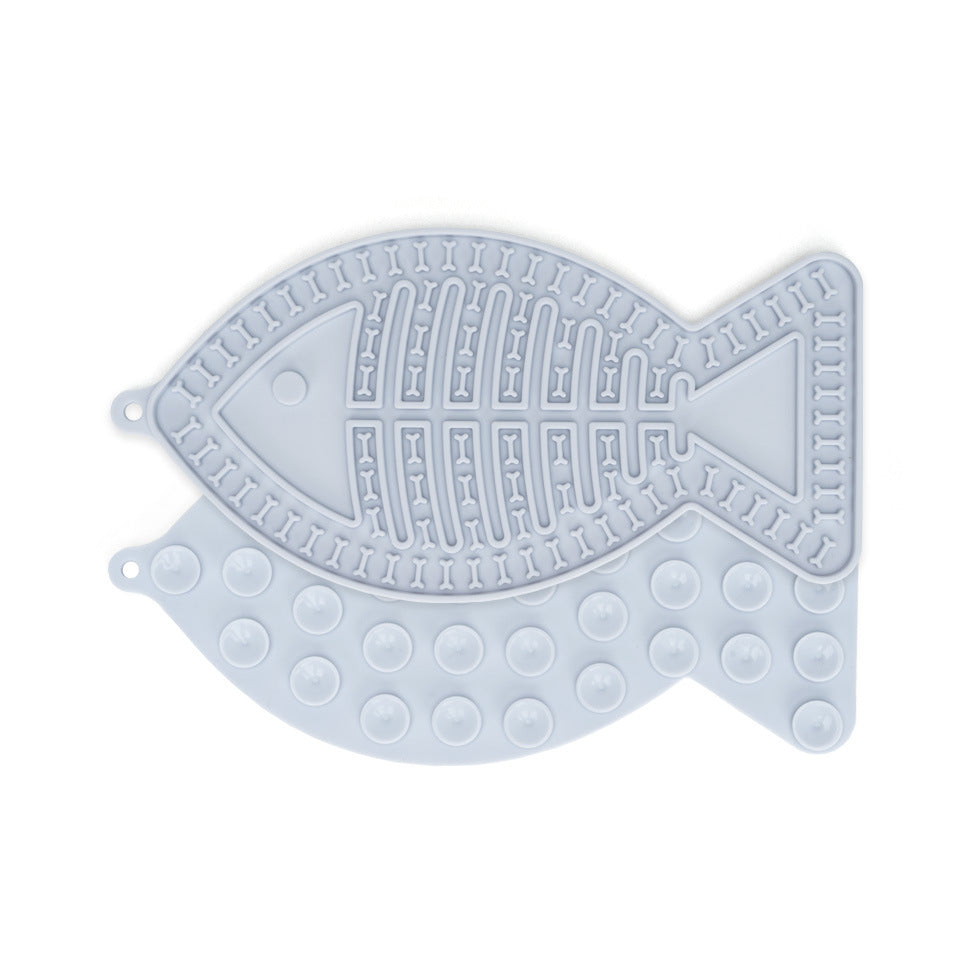 Dog & Cat Lick Mat with Suction – Fish-Shaped Slow Feeder
