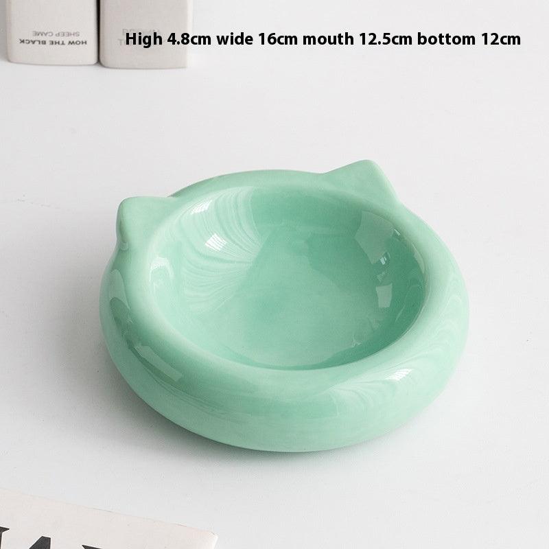 Reading way ceramic cat bowl dinner plate dog food basin anti-knock simple modern Pet Bowl puppy drinking bowl Cat Basin - NoKa&AuroraStone