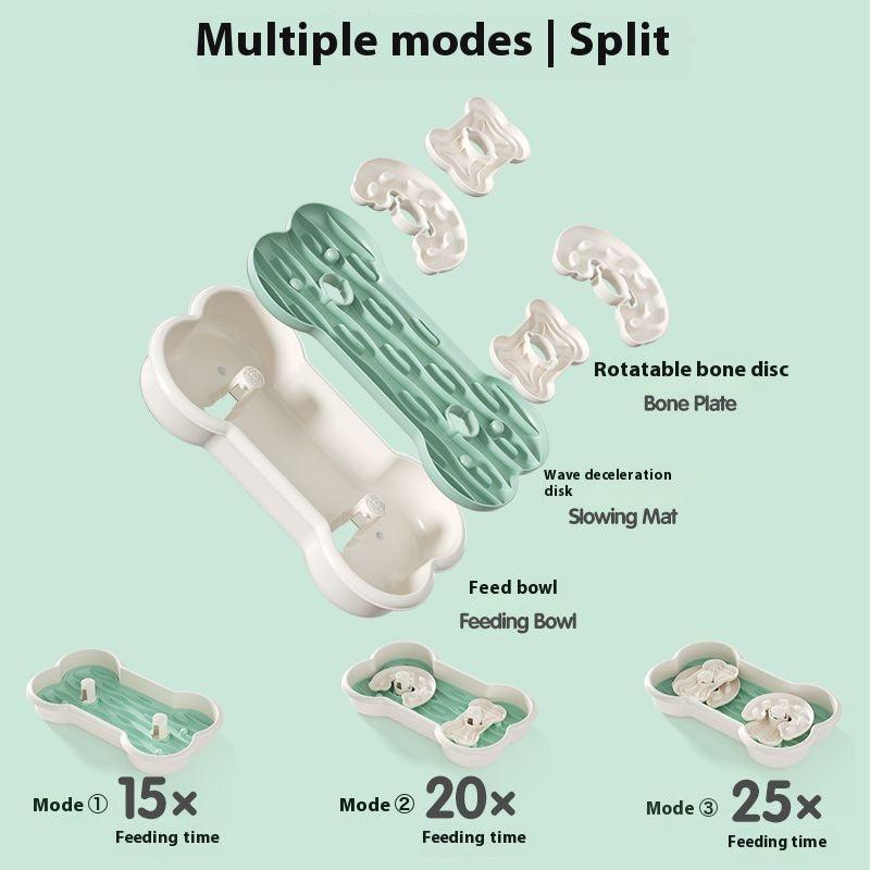 3 in 1 slow eating dog bowl, rotating puzzle pet eating bowl, anti choking and splash prevention - NoKa&AuroraStone