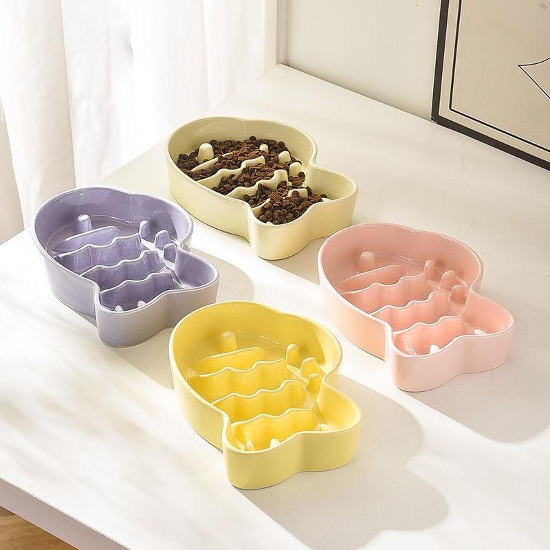 Pet Bowl Slow Food Bowl Cat Dog Bowl Ceramic Water Bowl Neck Protection Ceramic Food Dog Bowl - NoKa&AuroraStone