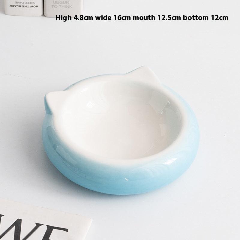 Reading way ceramic cat bowl dinner plate dog food basin anti-knock simple modern Pet Bowl puppy drinking bowl Cat Basin - NoKa&AuroraStone