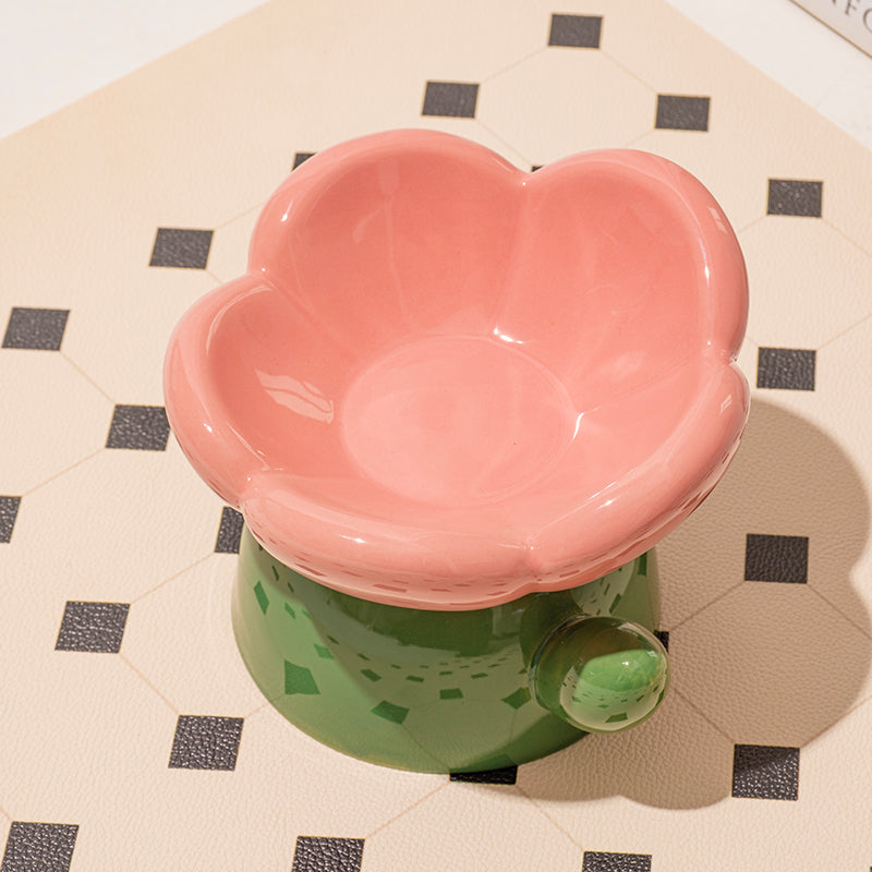Elevated Ceramic Feeding Bowl Easy to clean