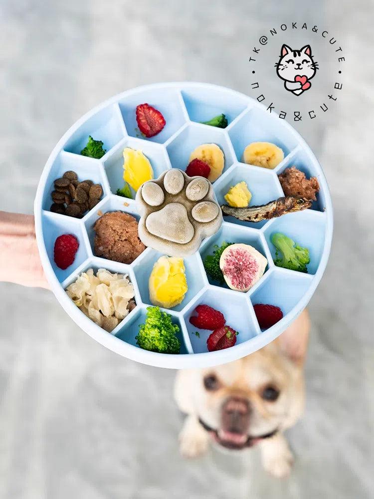 Small and medium-sized dog slow food bowl, silicone licking pad, licking plate, shaking bowl, pet cat puzzle, leakage, hidden food, rich toys - NoKa&AuroraStone
