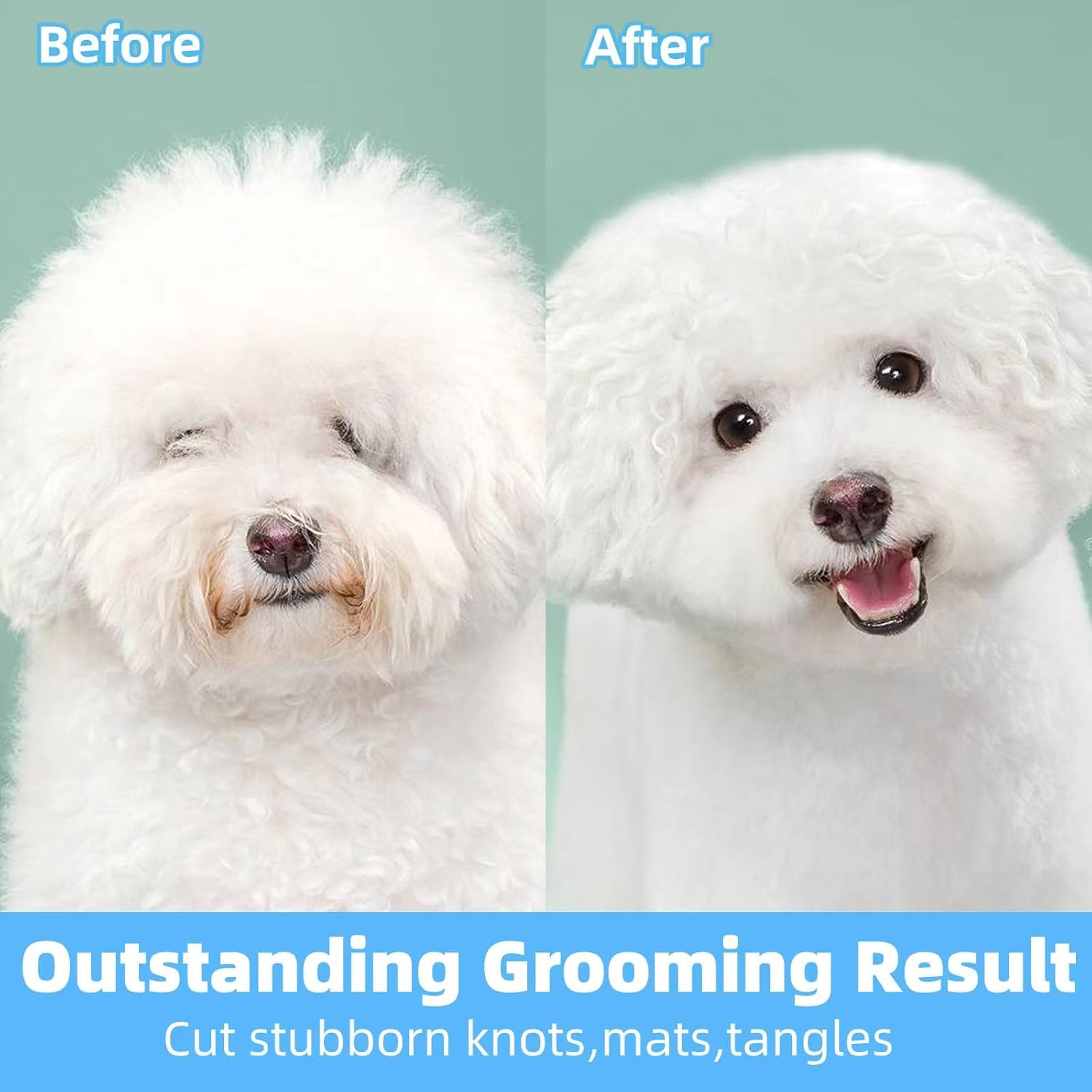 2-in-1 Pet Grooming Rake – Blue Dematting & Undercoat Comb for Cats & Dogs