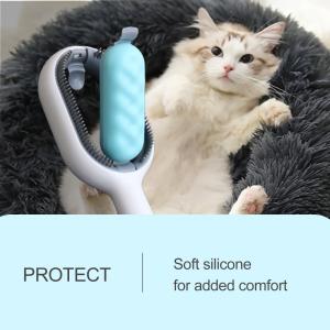 3-in-1 Pet Grooming Tool: Wet Brush with Water Tank, Hair Removal Comb, and Sticky Brush for Cats