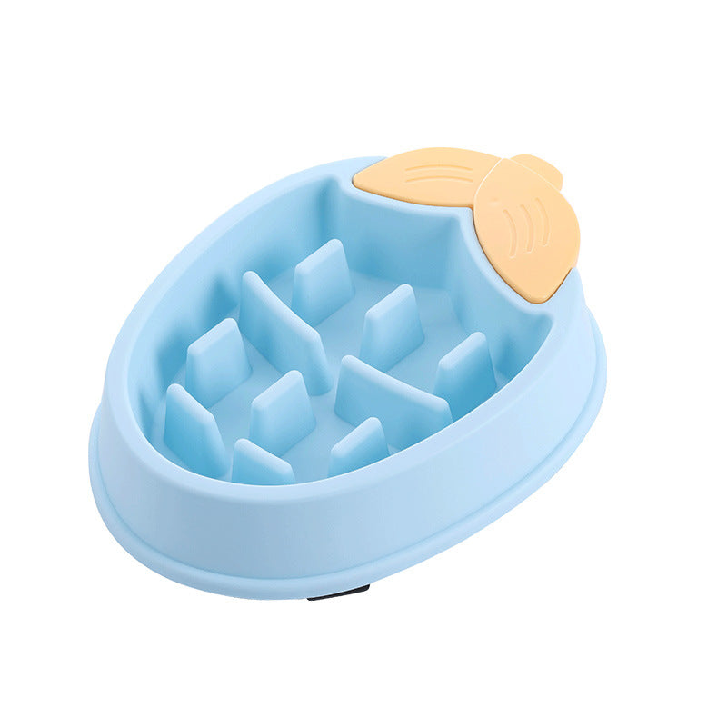 Cute Fruit Design Pet Slow Feeder Bowl – Anti-Gulping & Non-Slip