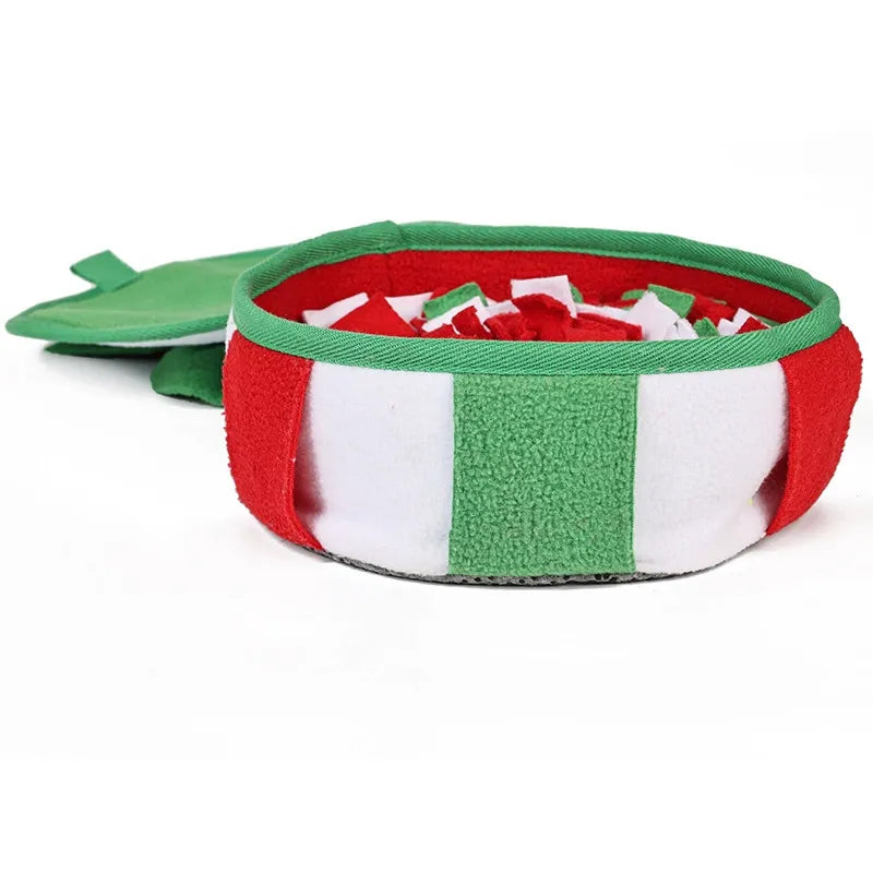 Christmas Edition Covered Snuffle Mat – Deep Foraging Pad for Dogs & Cats