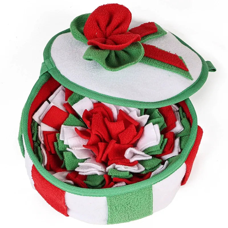 Christmas Edition Covered Snuffle Mat – Deep Foraging Pad for Dogs & Cats