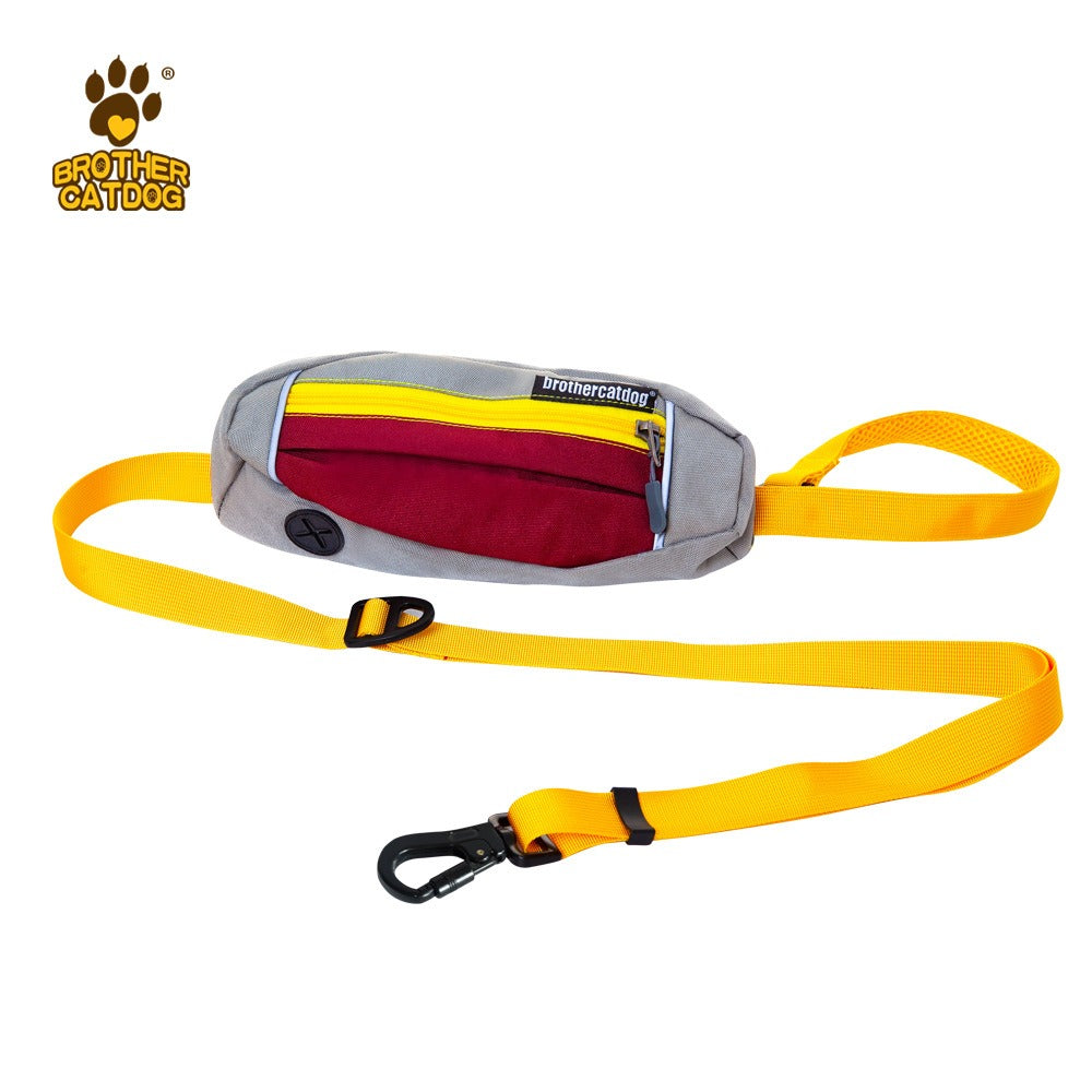 2-in-1 Hands-Free Pet Leash｜Handheld or Waist-Wearable with Storage Waist Pack｜Ideal for Jogging & Daily Walks