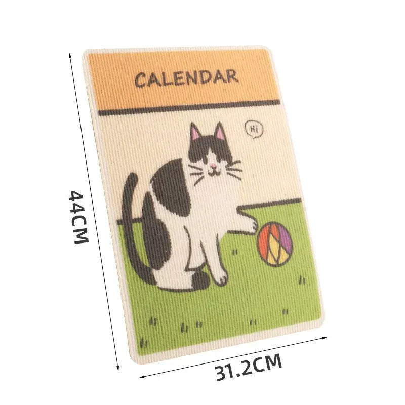 Calendar-Style Cat Scratcher – Cute Desktop Scratching Board with Replaceable Refill, Low-Lint, No Mess