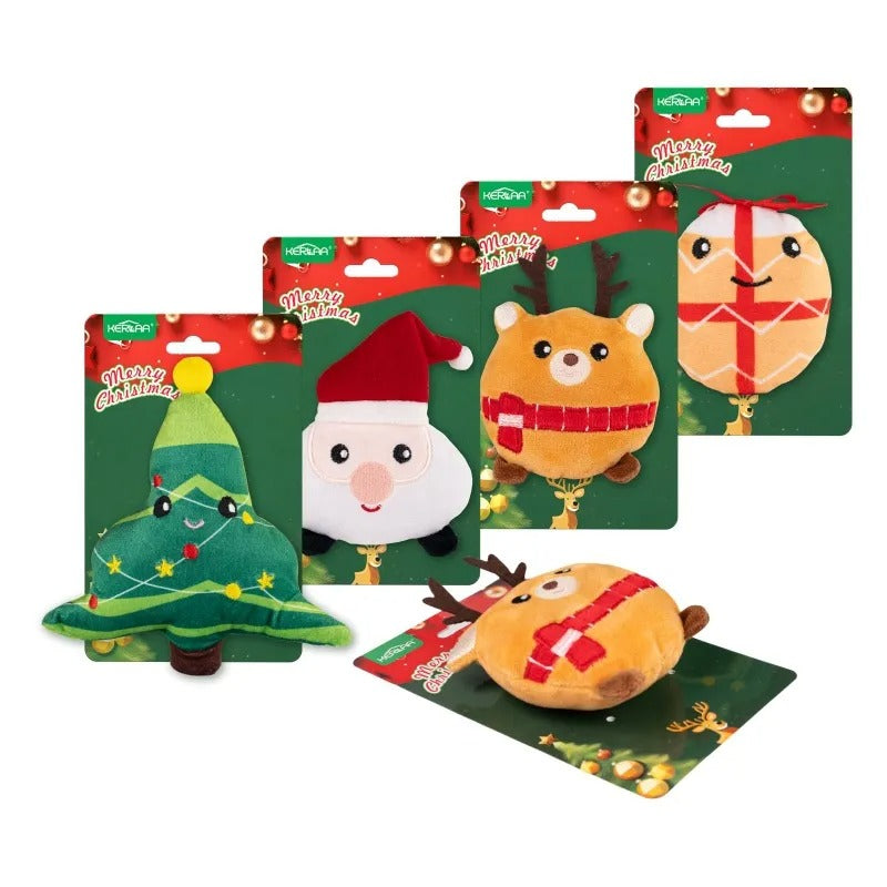 Christmas Cat Toy Gift Box – Plush Self-Play Toys with Catnip, Holiday Edition