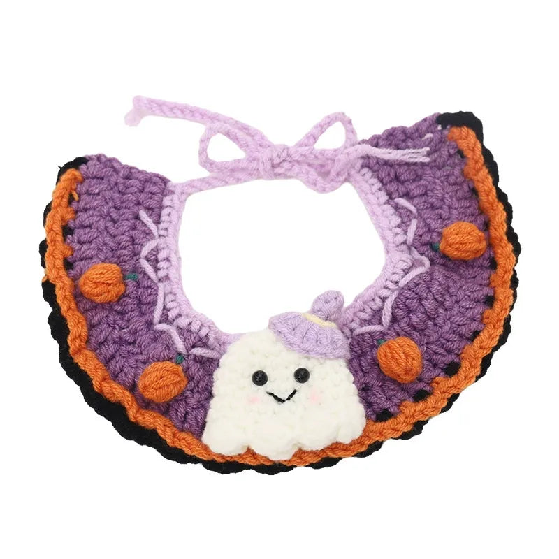 Handmade Halloween Collar for  Pets – Festive Cat &  Dog Accessory