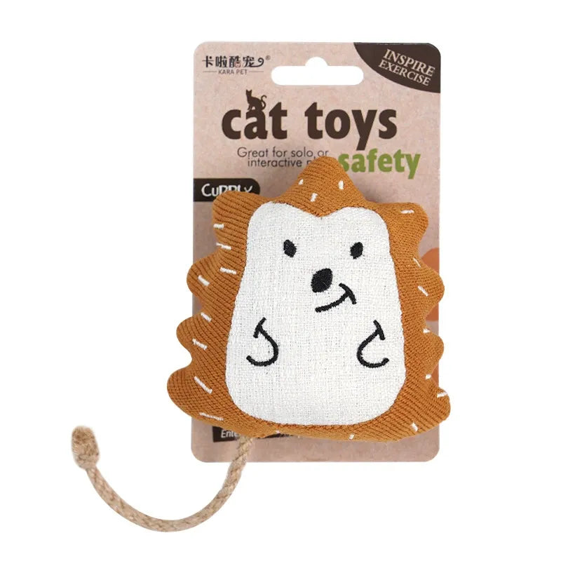 Catnip Crinkle Cat Toy – Teething-Safe, Self-Play, Carry-and-Cuddle Design, Linen-Cotton Shell