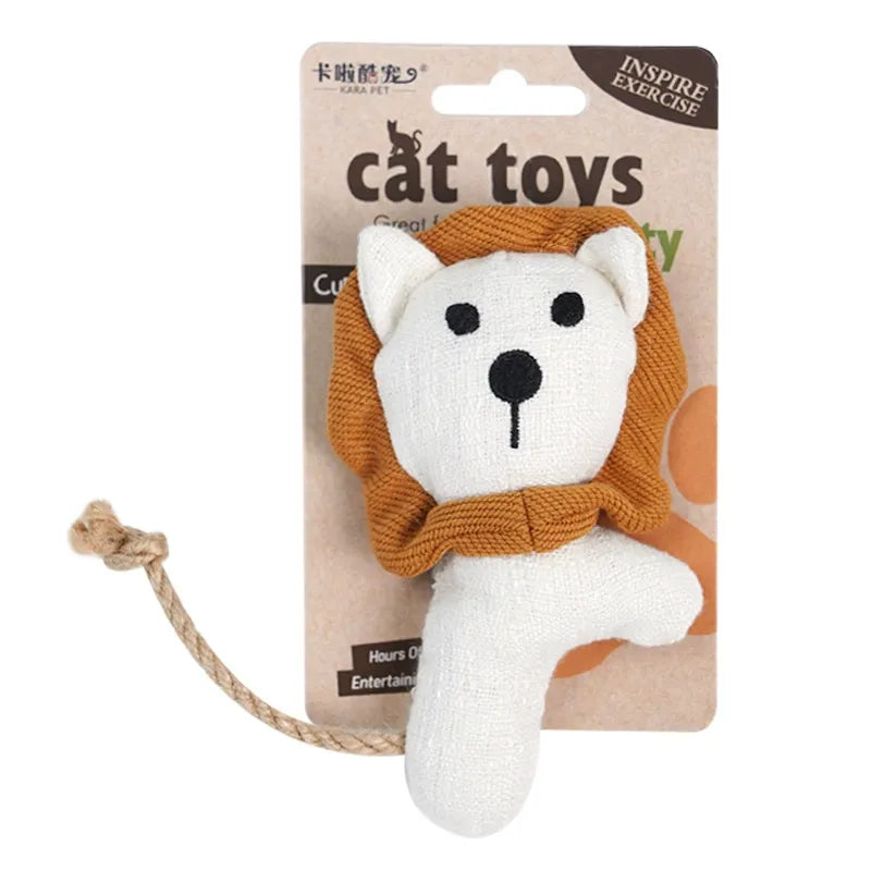 Catnip Crinkle Cat Toy – Teething-Safe, Self-Play, Carry-and-Cuddle Design, Linen-Cotton Shell