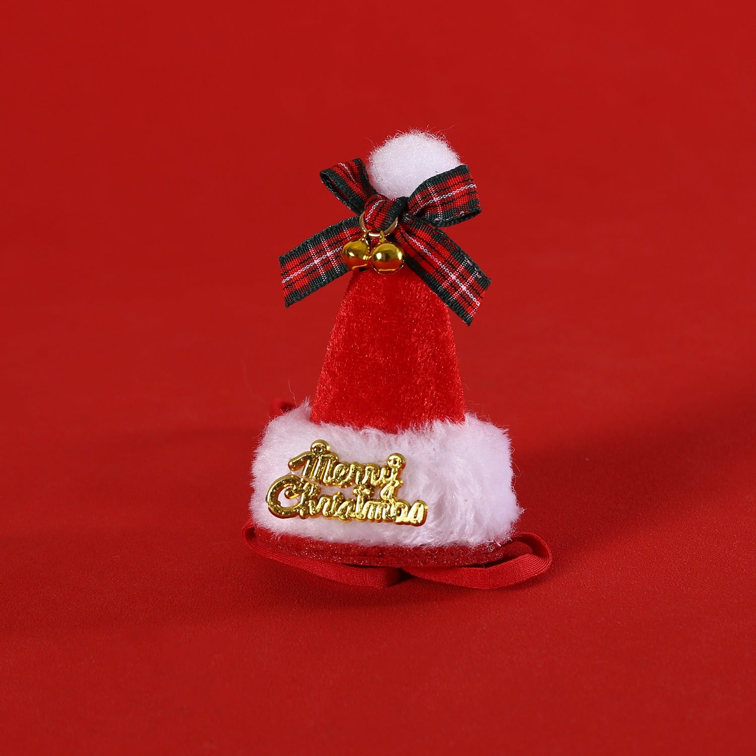 5pcs Christmas Pet Scarf & Hat Gift Set – Holiday Plush Outfit for Cats & Small Dogs