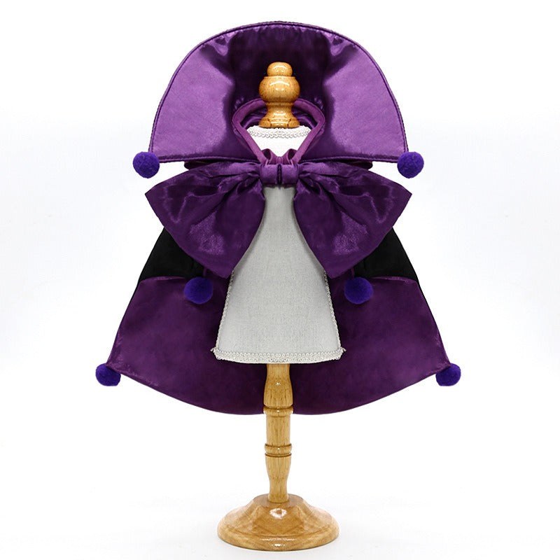 Halloween Wizard Cloak for Pets – Magical Cosplay Cape Costume for Dogs