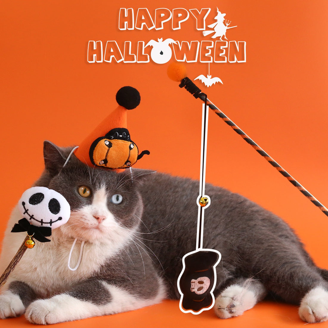 Halloween Cat Toy Set –3pcs