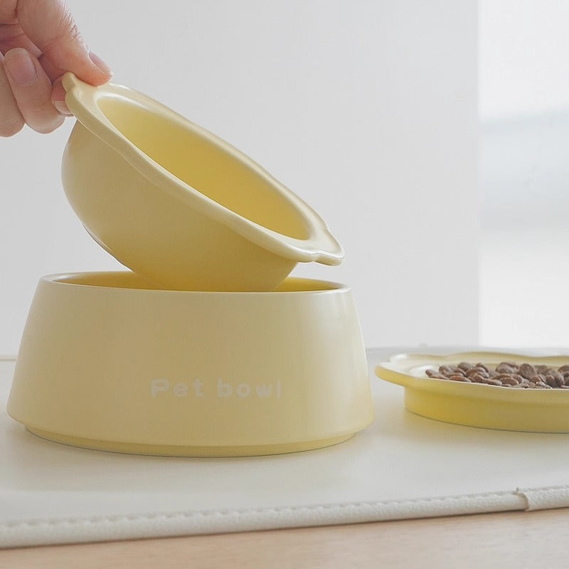 3-in-1 Ceramic Cat Bowl - Stylish and Practical Design