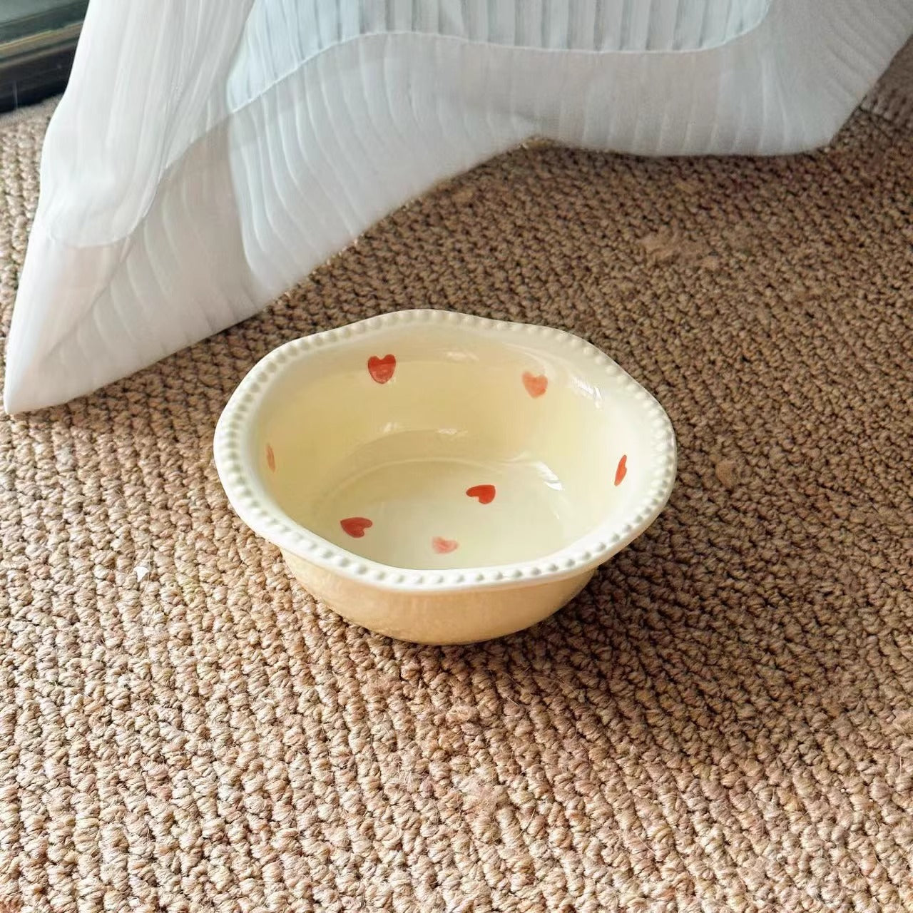 Angled Wooden Elevated Bowl Stand