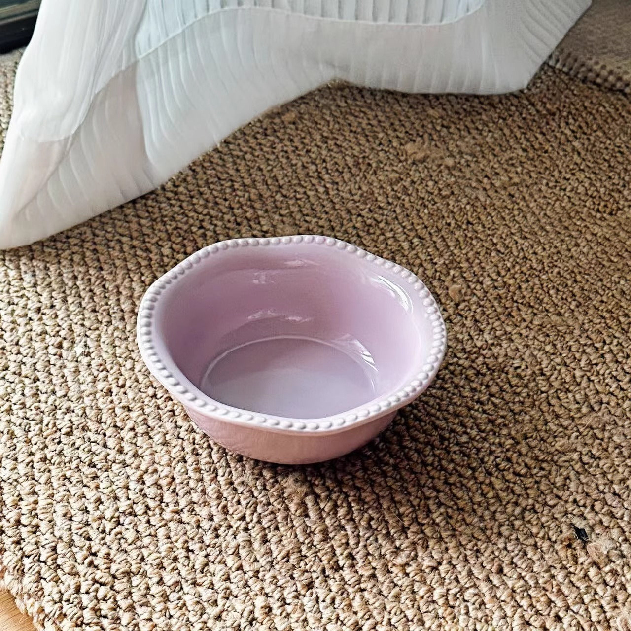 Angled Wooden Elevated Bowl Stand