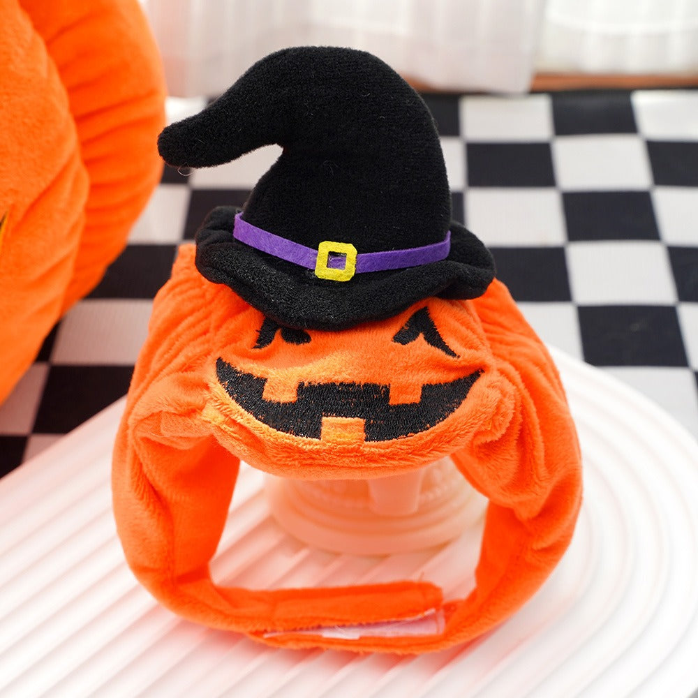 2pcs Halloween Pumpkin Costume for Dogs – Funny Pet Outfit for Small & Medium Dogs – Cosplay Dog Clothes