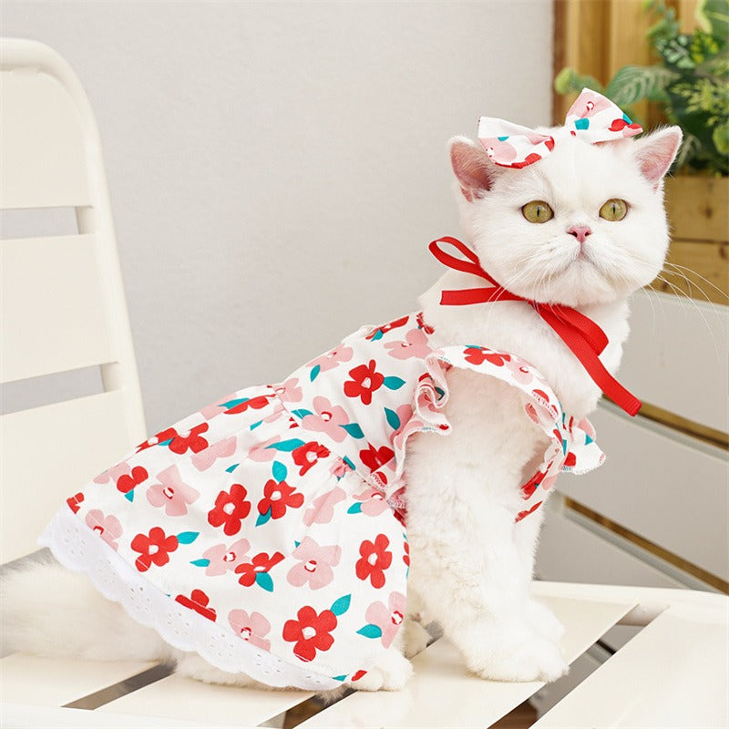Cute Solid Color Pet Shirt – Sizes S–3XL for Dogs & Cats (Chest 14.6–27.6″, Back 9.8–17.7″)