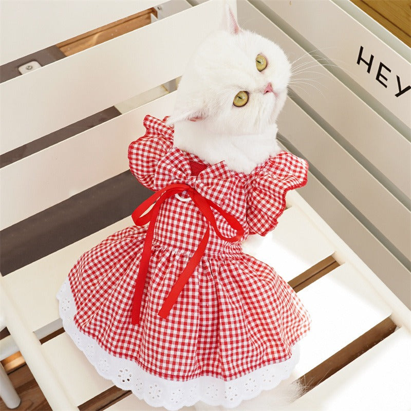 Cute Solid Color Pet Shirt – Sizes S–3XL for Dogs & Cats (Chest 14.6–27.6″, Back 9.8–17.7″)