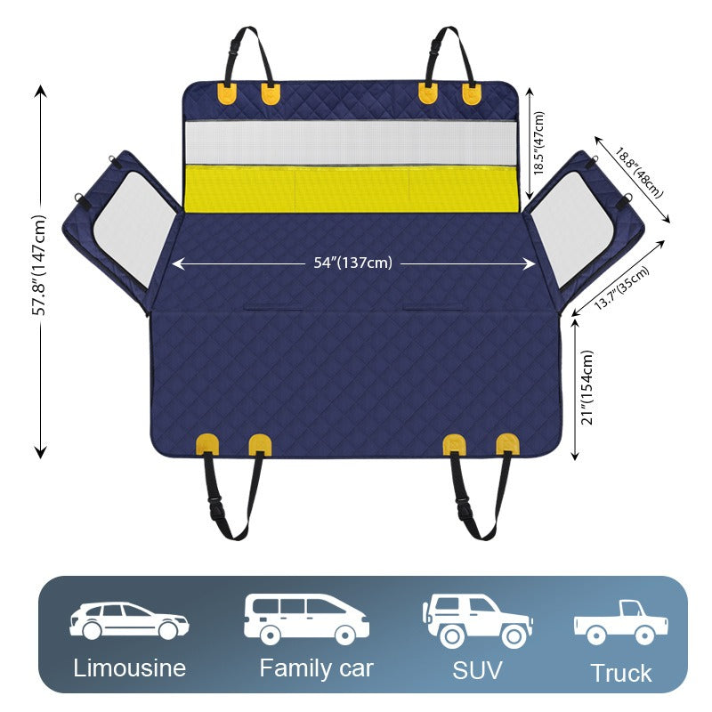 Waterproof Back Seat Cover for Medium & Large Dogs｜Easy-to-Clean, Anti-Slip Car Protector
