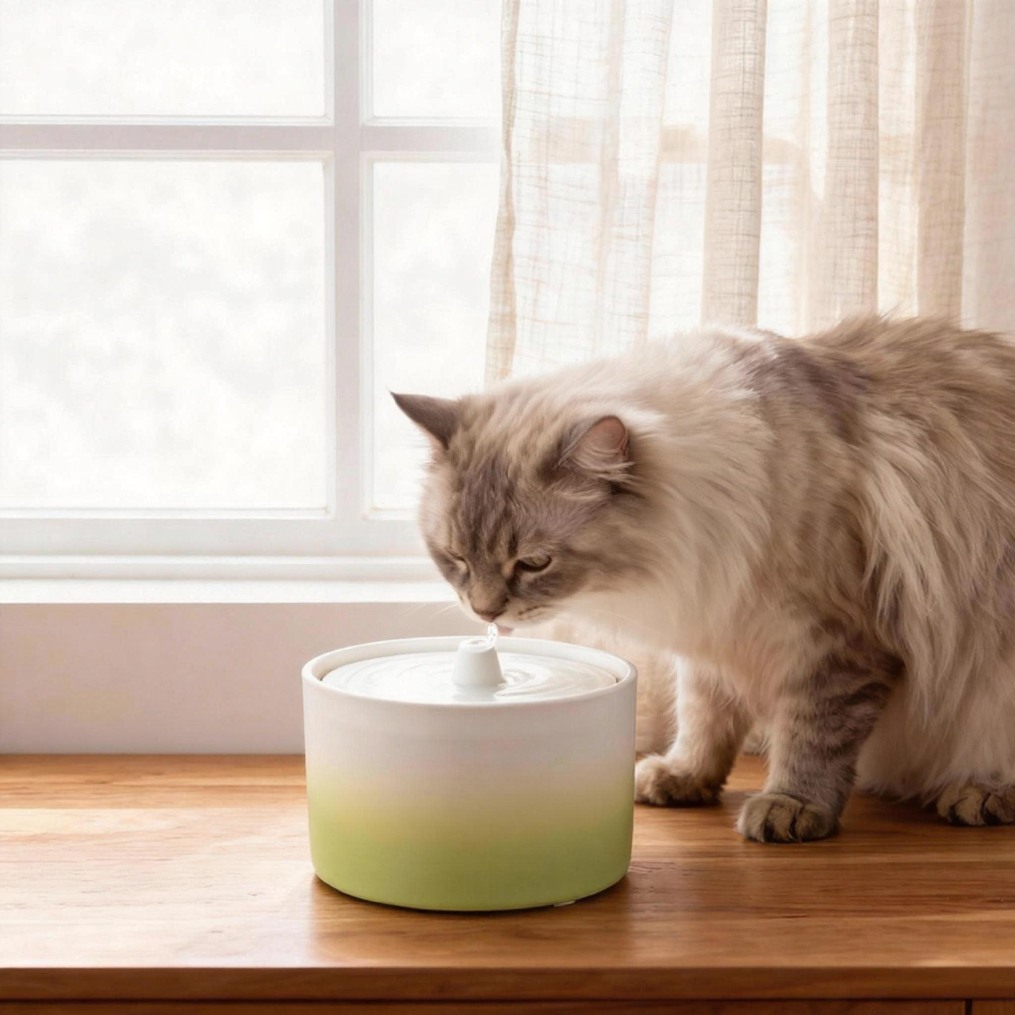 Ceramic Pet Water Fountain | Quiet Circulating Drinking Fountain for Cats & Dogs